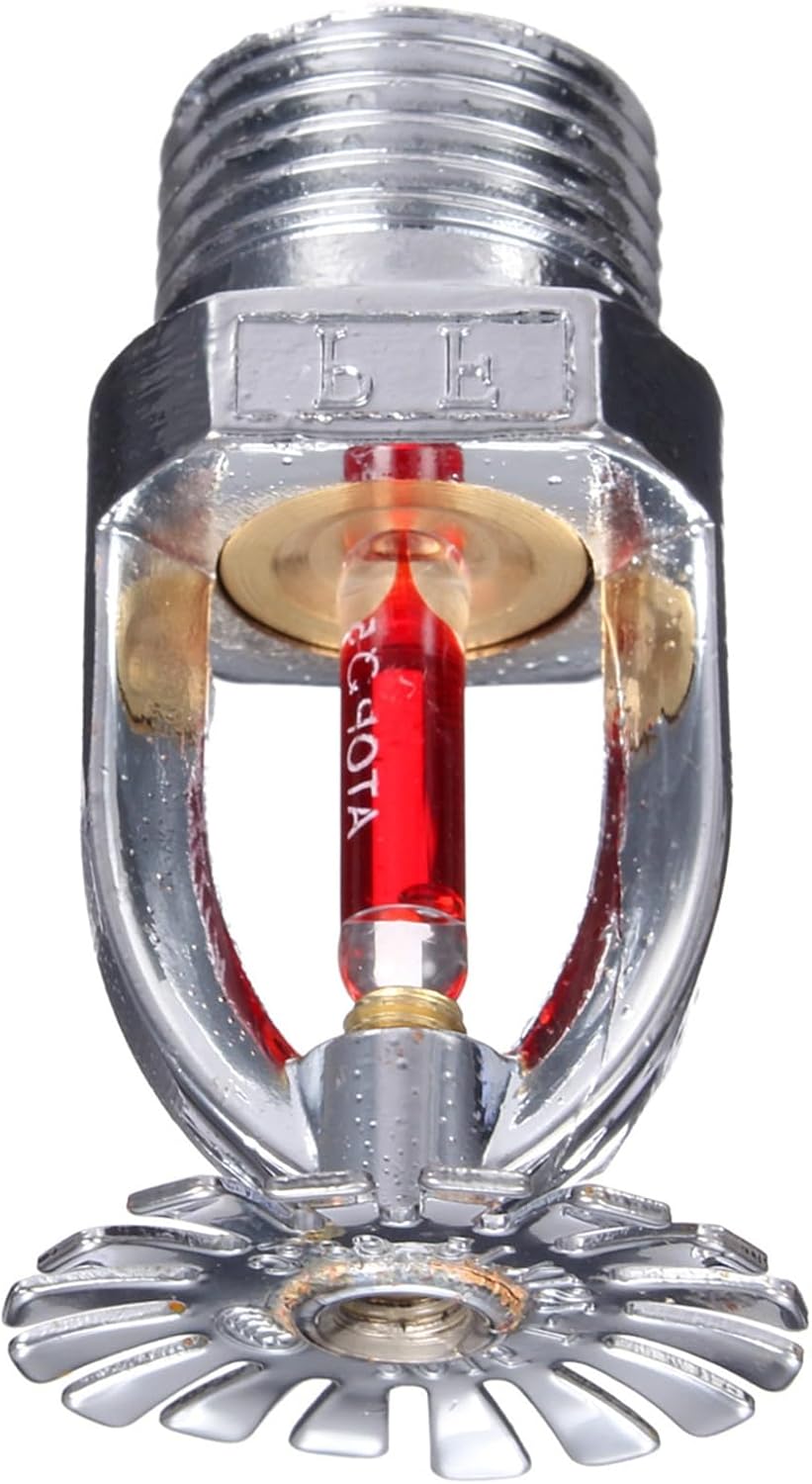 Fire Sprinkler Heads 68°C 155°F Pendent Type Alloy Material Red Glass Bulb Quick Response Sprinkler System
