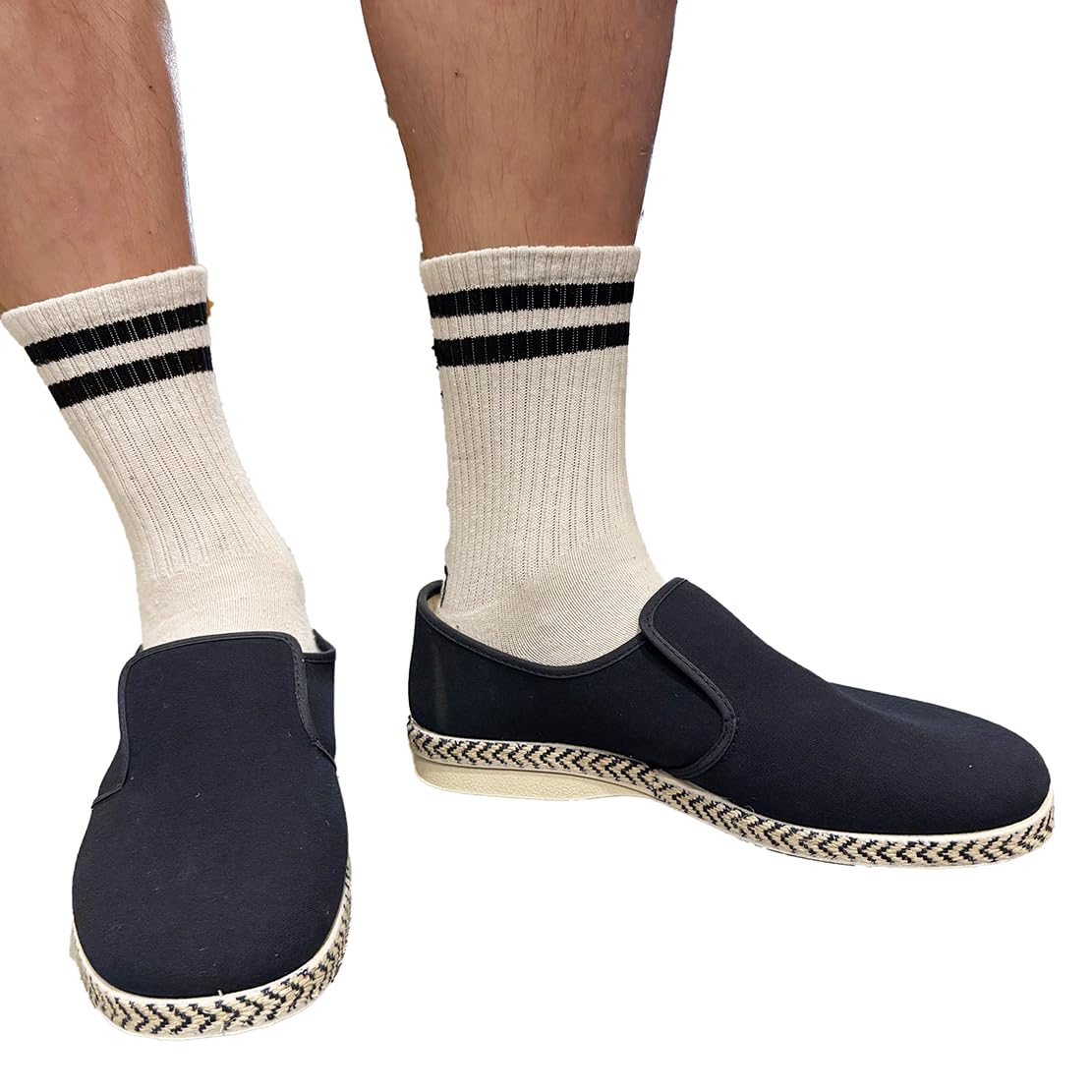 Emanuela - Zapatos mocasines ligeros para hombre, sin cordones, de verano, de tela, slipon de fácil ajuste, fabricado en Italia