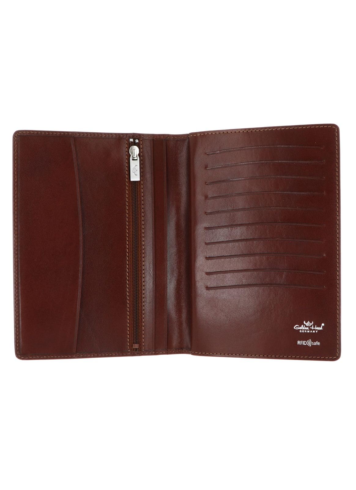 Golden Head Leder Ausweisetui Colorado RFID Protect Brieftasche mit RV 4041 Tabacco braun