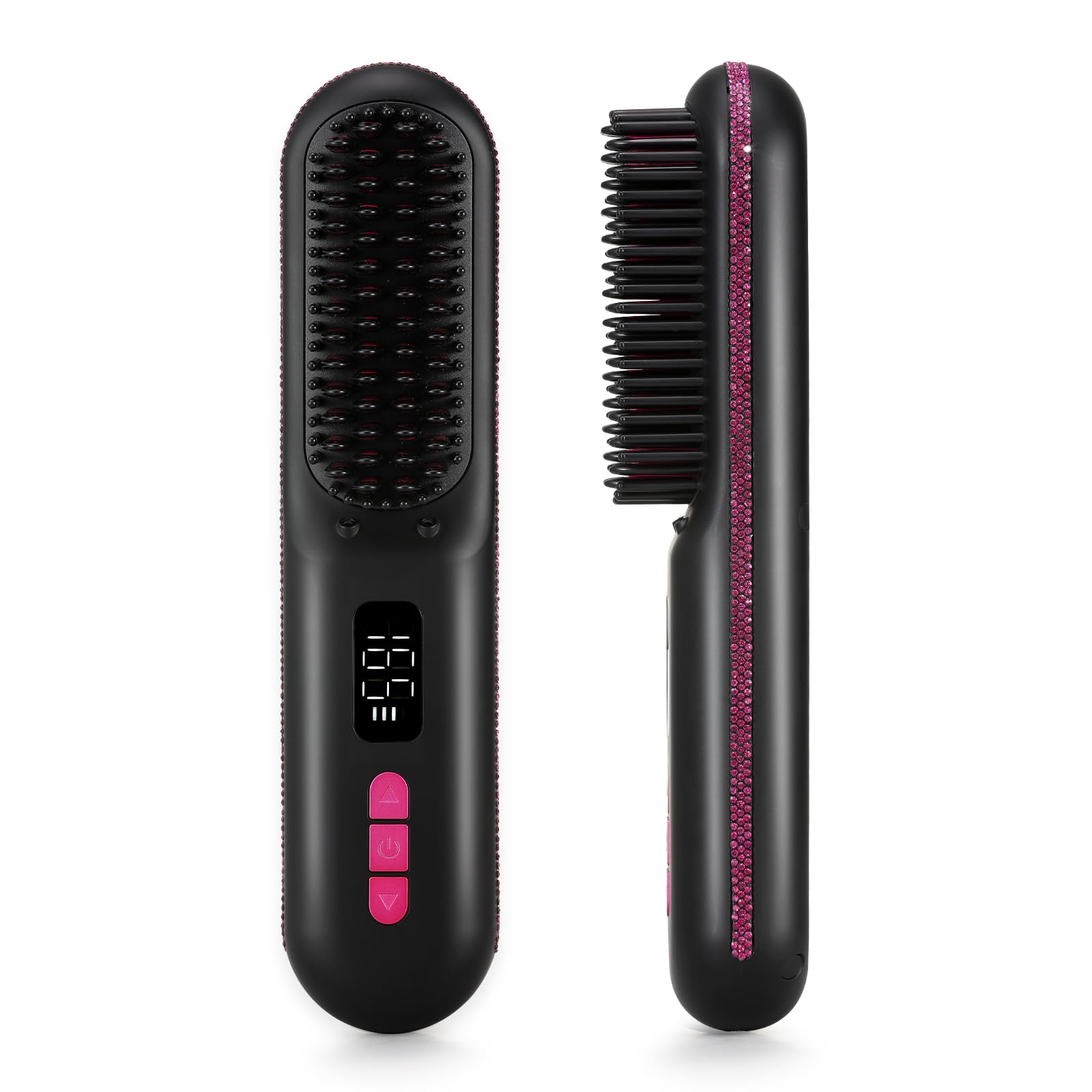 Amazon.com : CHRISTINE SHELLY Hair Straightener Brush, Portable