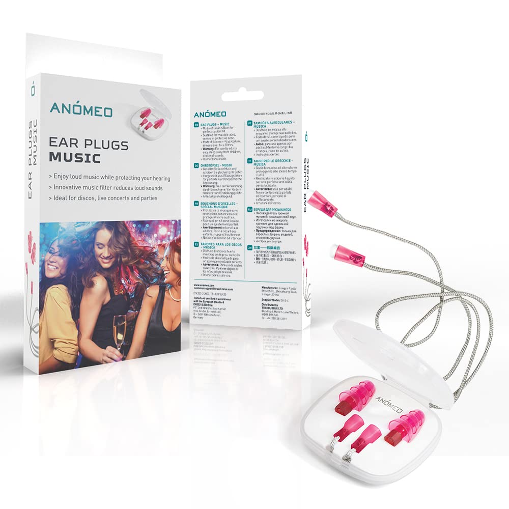 Anomeo Ear Plugs - Music | Ideal for discos, live concerts and parties| Comes in protective case| Suitable for multiple uses (B09KNB53YC) Amazon Price History, Amazon Price Tracker