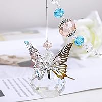 Vista 5 de H&D HYALINE & DORA 30mm Hecho a Mano Mariposa Prisma de Cristal Bola Arcoíris Fabricante Colgante Atrapasoles Decoración para el Hogar