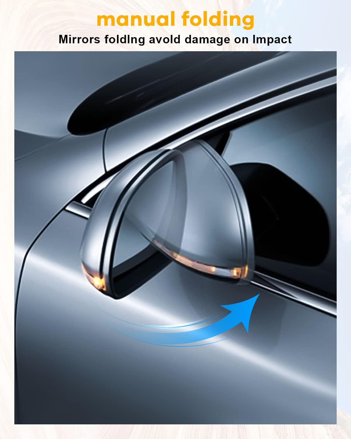 Driver Side View Mirror Fit 1995 1997-2002 For Jeep Wrangler 1987-94 Models with Half Door, Manual Operated Manual Fold Door Mirror CH1320102