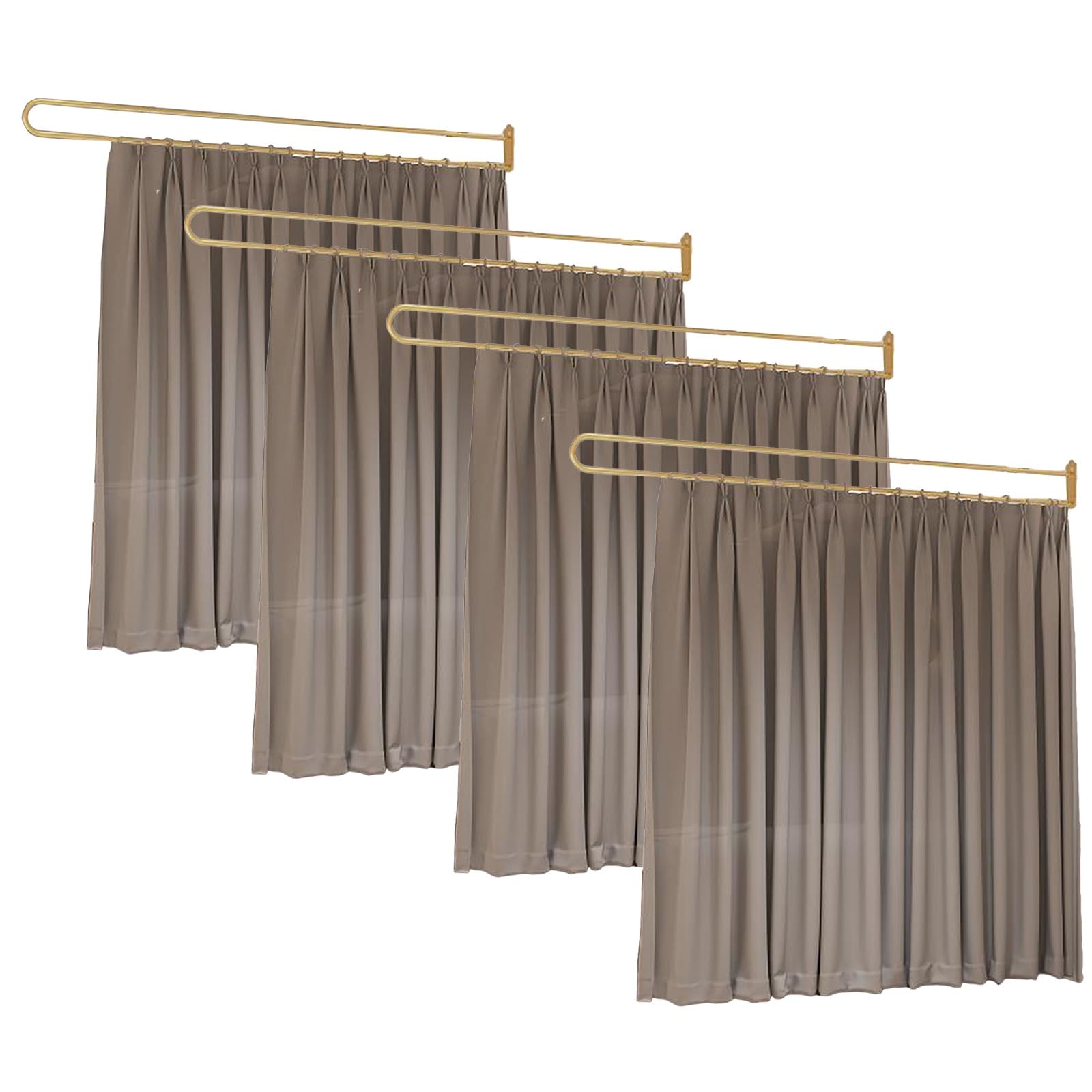 Biombo Separador de Ambientes Cortinas de Privacidad Interior para Separador De Ambientes, Pantalla Separadora Colgante con Pista de Soporte en Forma de U, Clínica de Belleza Hospitalaria Entre Cama T