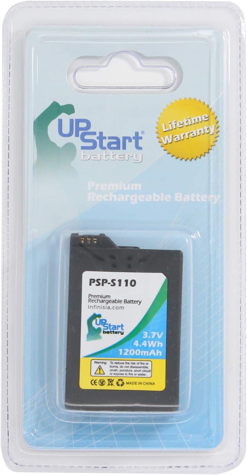 PSP-S110 Battery Replacement for Sony PSP 3000, PSP 2000, PSP 3001, PSP 2001, PSP SLIM, PSP S110, PSP 3004, PSP 3002, PSP LITE Video Game Console - Compatible with Sony PSP-S110 Battery 3.7V 1200mAh