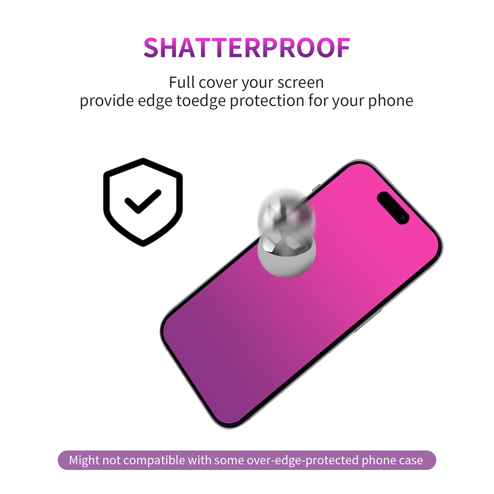 2 sztuki gradientowe szkło pancerne do iPhone 14 Pro Privacy folia ochronna na wyświetlacz do iPhone 14Pro 5G 6,1 cala, ochrona oczu, ochrona oczu HD, ultra przezroczyste, odporne na