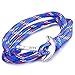 Produktbild Unendlich U "Hope Anker Damen Herren Charm Armband Geflochten Nylonseil Legierung Wickelarmband Multilayer Armreifen, Blau