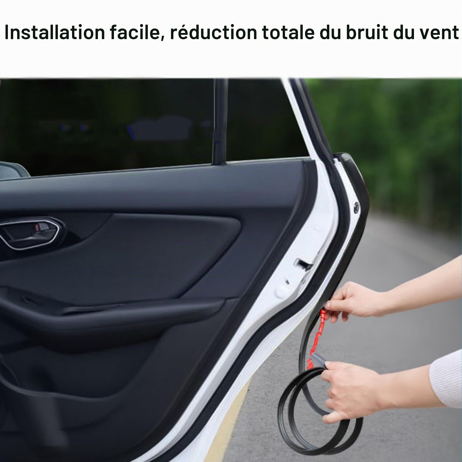 Arcoche Kit De Joint De Porte Tesla Modèle 3, Bande En Caoutchouc Insonorisée Pour Réduction Du Bruit, Bande D'Étanchéité Pour Réduction Du Bruit Du Vent Pour Modèle 3
