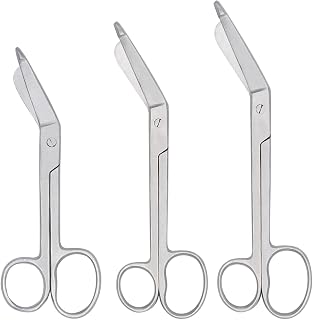 SURGICAL ONLINE 3 Pcs Set Lister Bandage Scissors 5.5,7.25, 8 Inch With One Large Ring, High Grade Surgical Stainless Steel, Ideal for EMTs, Paramedics, Nurses, and Medical Students (3 pcs set)