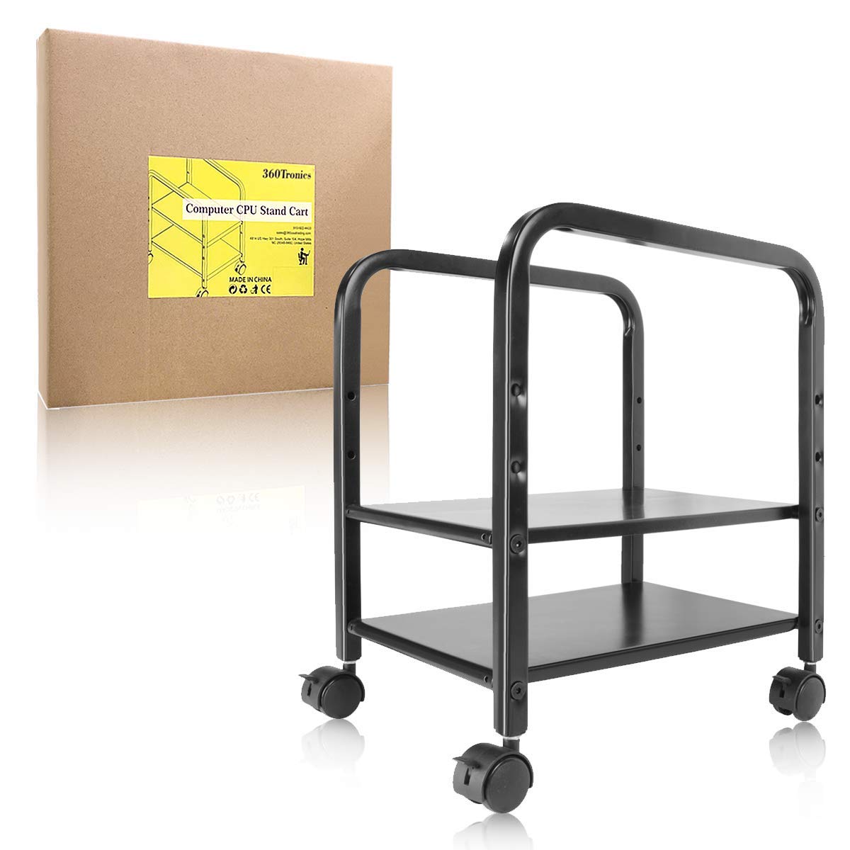 Computer Tower Stand, 360Tronics Adjustable Desktop ATXCase CPU Holder