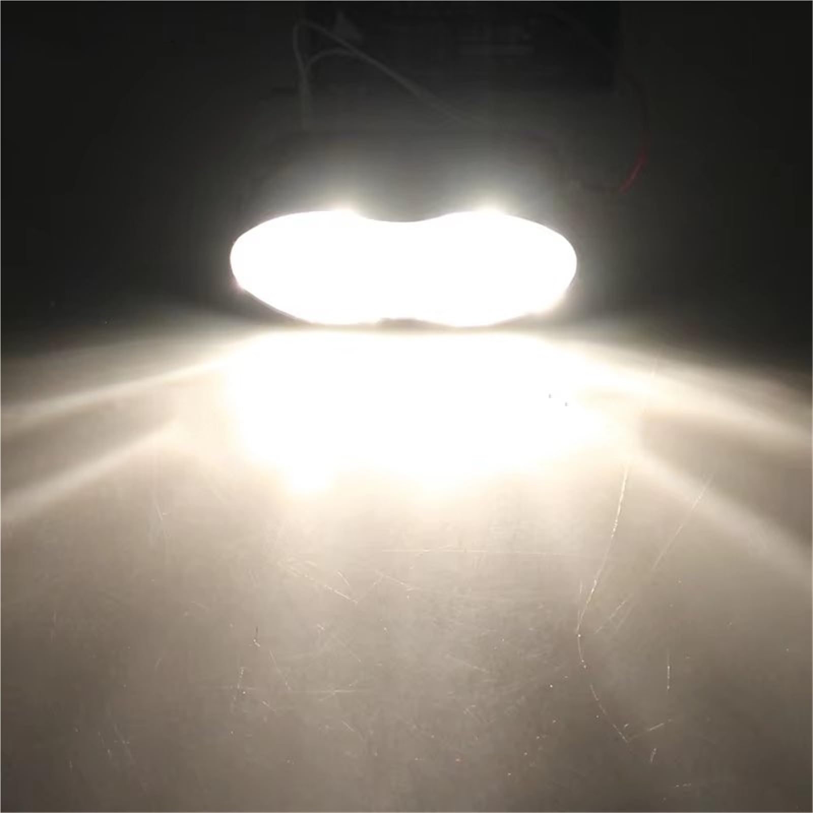 Fari Per Moto Per Chopper Per Bobber Per Cafe Per Racer Lampadina H3 12V/55W Moto Doppio Faro Ovale Onda Doppio Faro Anteriore Luce Diurna Faro Per Moto