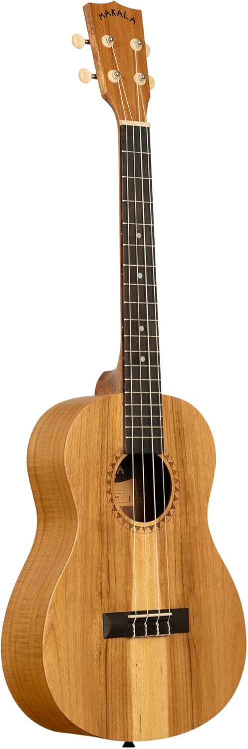 Kala Makala Indonesian Acacia Baritone Ukulele - Full Size Acoustic, Warm Tone with 4 Aquila Eco-Friendly Strings and Sapwood Detail