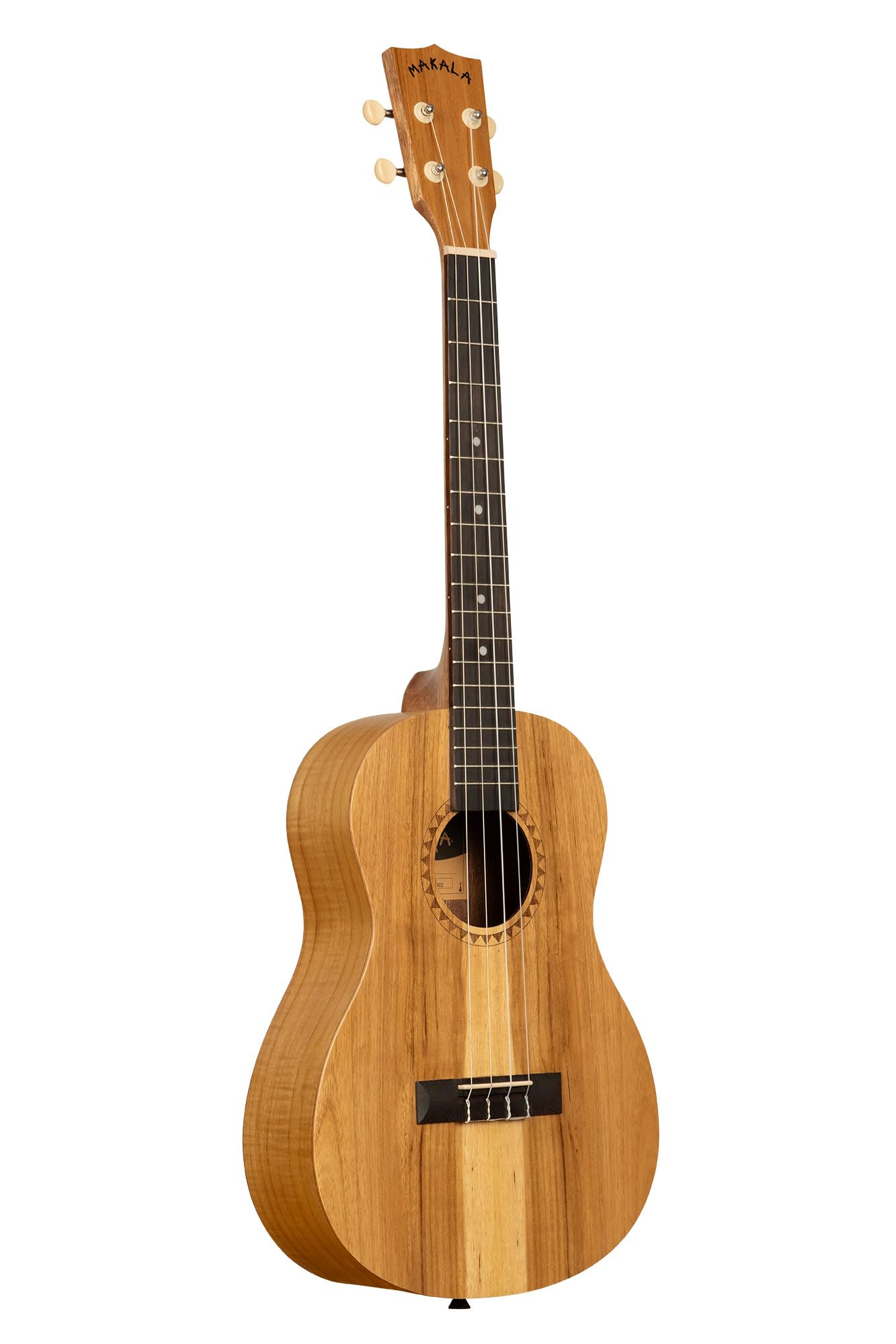 Kala Makala Bariton-Ukulele aus indonesischer Akazie, akustisch, warmer Ton mit 4 umweltfreundlichen Aquila-Saiten und Splintholz-Details