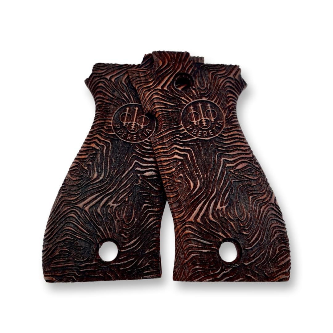 MANOPOLE ZIB per guancette Beretta F 81 Impugnatura a pistola realizzata a mano in legno di noce Guancette Ars.07