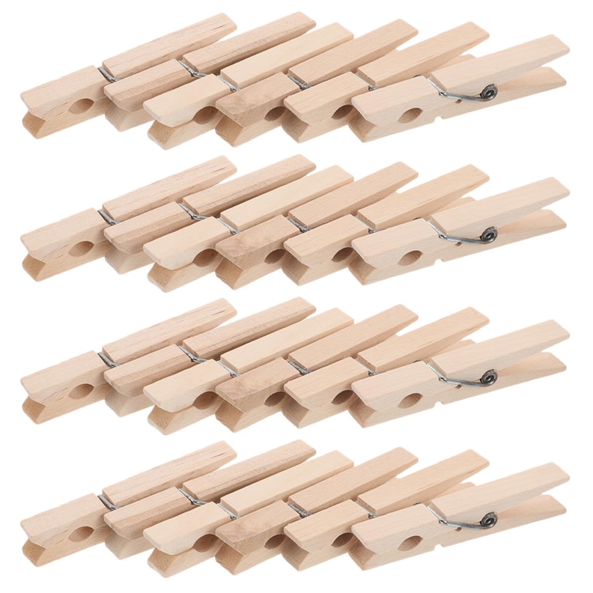Mollette da Bucato in Legno Piccole 150 Pezzi, Beige | Design Minimalista, Compatte e Portatili, Stabilità Contro Vento, Delicate sui Capi Leggeri