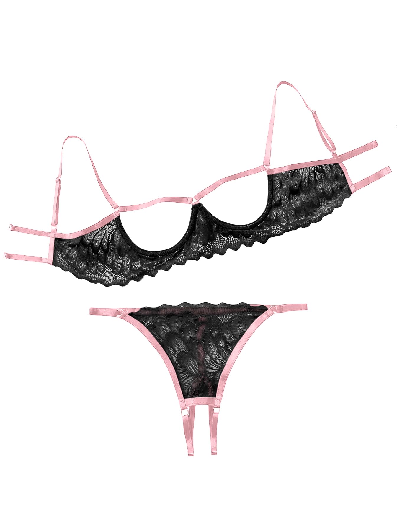 Lilosy Sexy Lingerie Set 2 Piece Women Bra and Panty 3XS-5XL