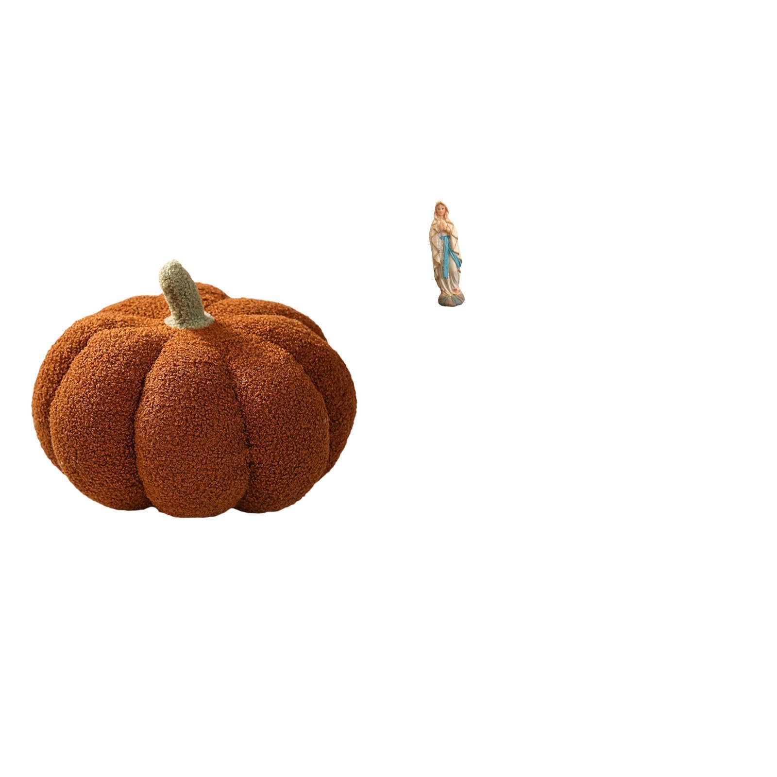Pumpkin Plush and Virgin Mary Luther Figurine Decorative Sofa Cushion Blessed Resin Sculpture for Bedroom Office Decor |Home & Garden | Home Decor | Pillows-image-25