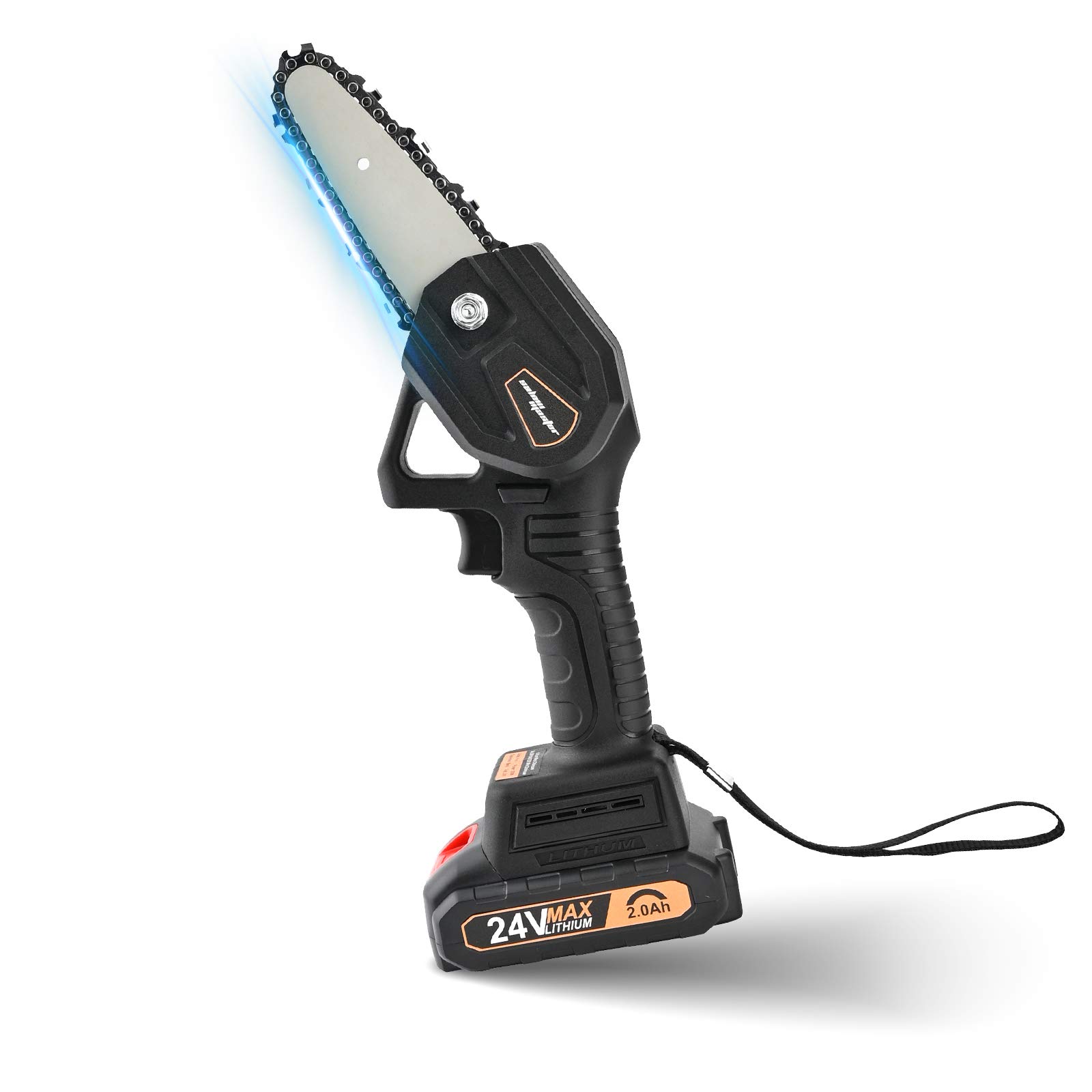 SALEM MASTER Mini Chainsaw Cordless Handle Saw, 4Inch Electric Chain