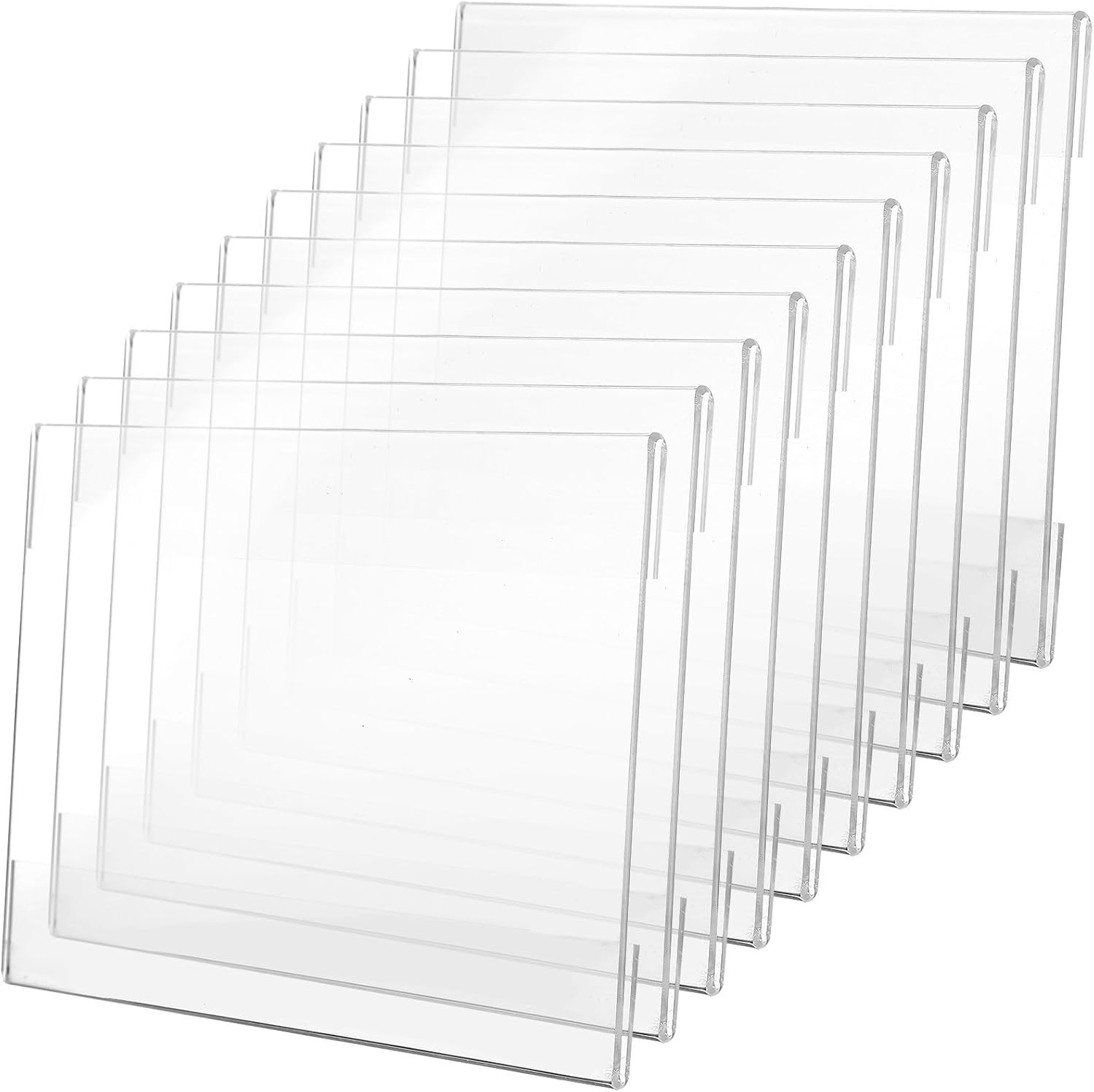Ipetboom 10pcs Acrylic Wall Mounted Price Label Holder for Retail Stores
