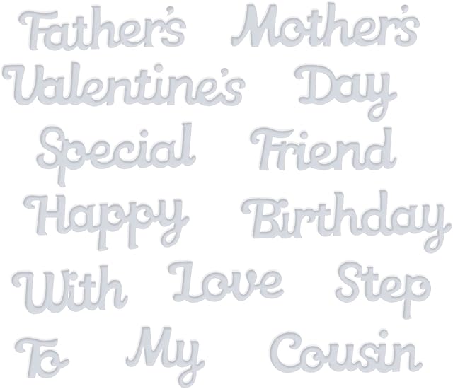 Sweet Dixie SDD273 Mixed Sentiments Die, Grey, Medium