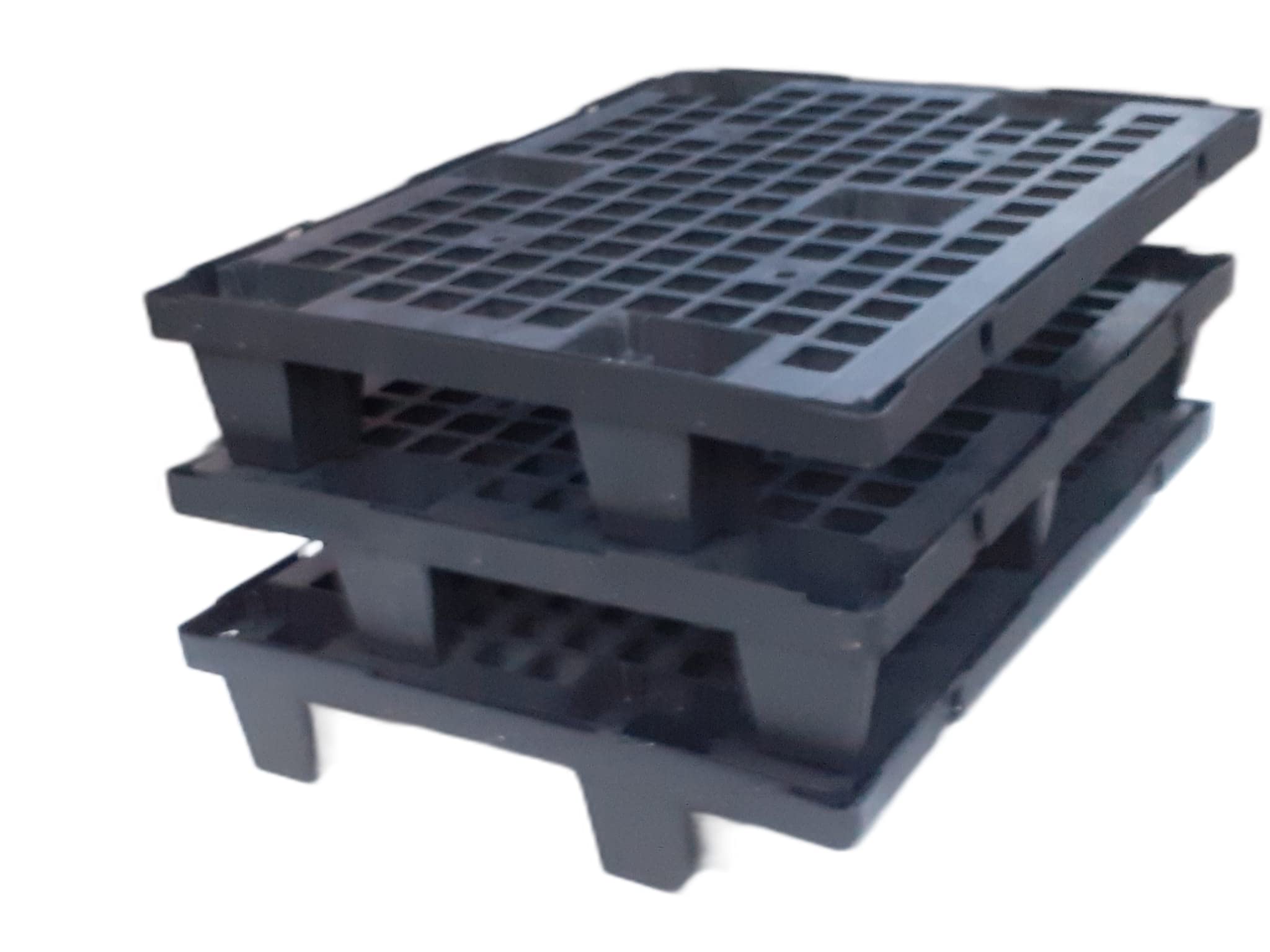 Colleoni.EU - Semi Pallet 1/2 Bancale in Polipropilene Ecologico (PP) - Bancale da Esterno e Interno Pedana Incastrabile e Inforcabile su 4 Lati Made in Italy 60x80 cm