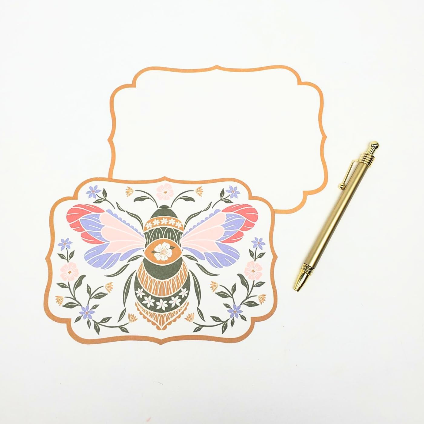 Lady Jayne Boxed Stationery Notecard Set with 20 Flat Die-Cut Note Cards and Envelopes, 5" x 7", Wildflower Meadow Floral Bee (82051) - Image 5