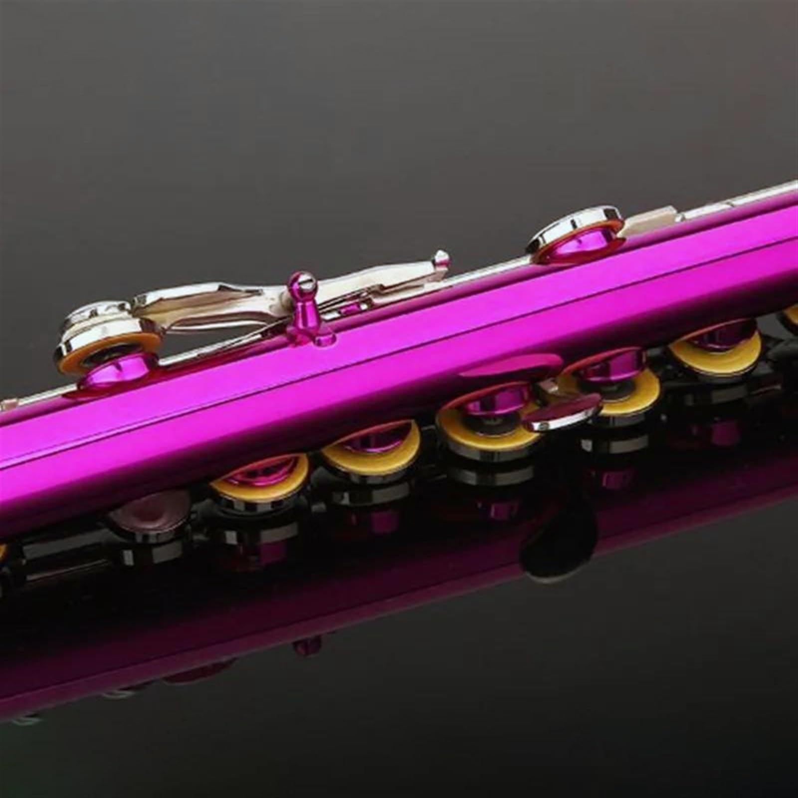 Classic Flûte Traversière Flûte De Couleur Rose, Clé En Nickel, 16 Trous Fermés, Accordage En C Et Clé En E, Instruments De Flûte Professionnels Avec Étui, Livraison Gratuite