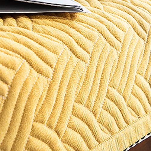 Housse de clic clac jaune matelassée 43x71inch MSM pour protection de canapé - 5