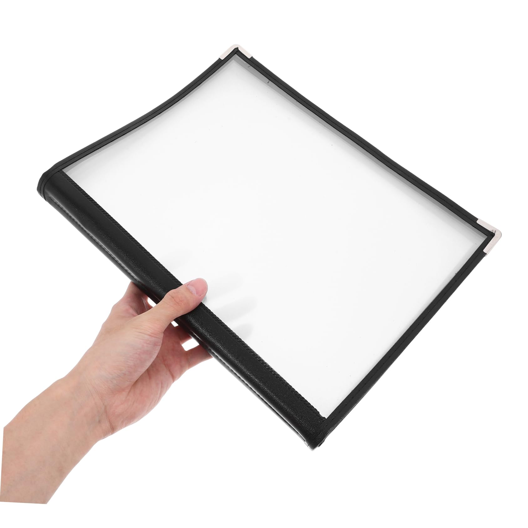 Porta Menù in Pvc Trasparente con Lati per Ristoranti e Bar Forniture per Ristoranti Copertina Trasparente per Libri Porta da Vino Cartellina per Libri da Ristorante