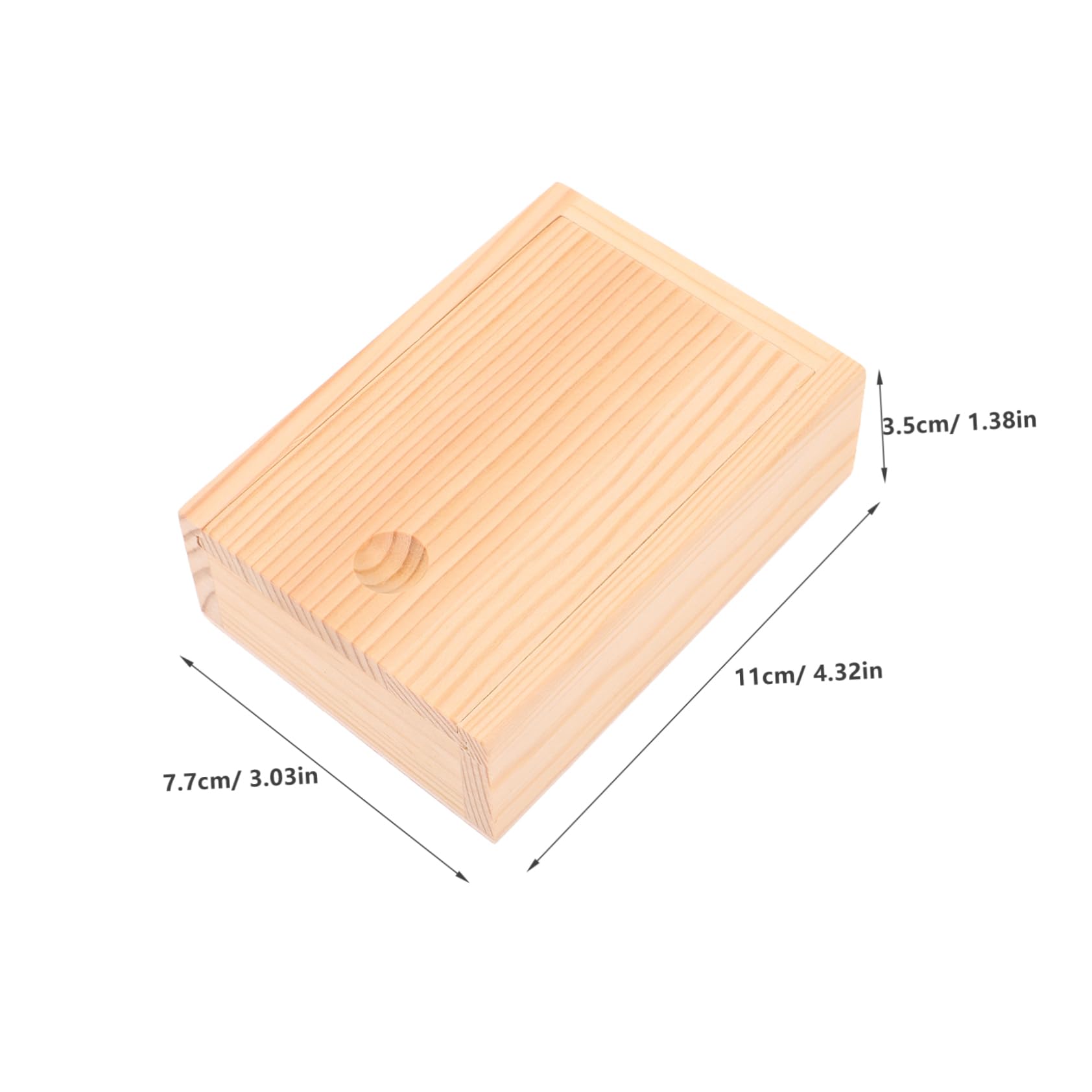 Toyvian cajas de naipes de madera organizador de naipes cajas de poker con tapa titular vacío póker caja madera caja de rectangulares contenedor de dulces