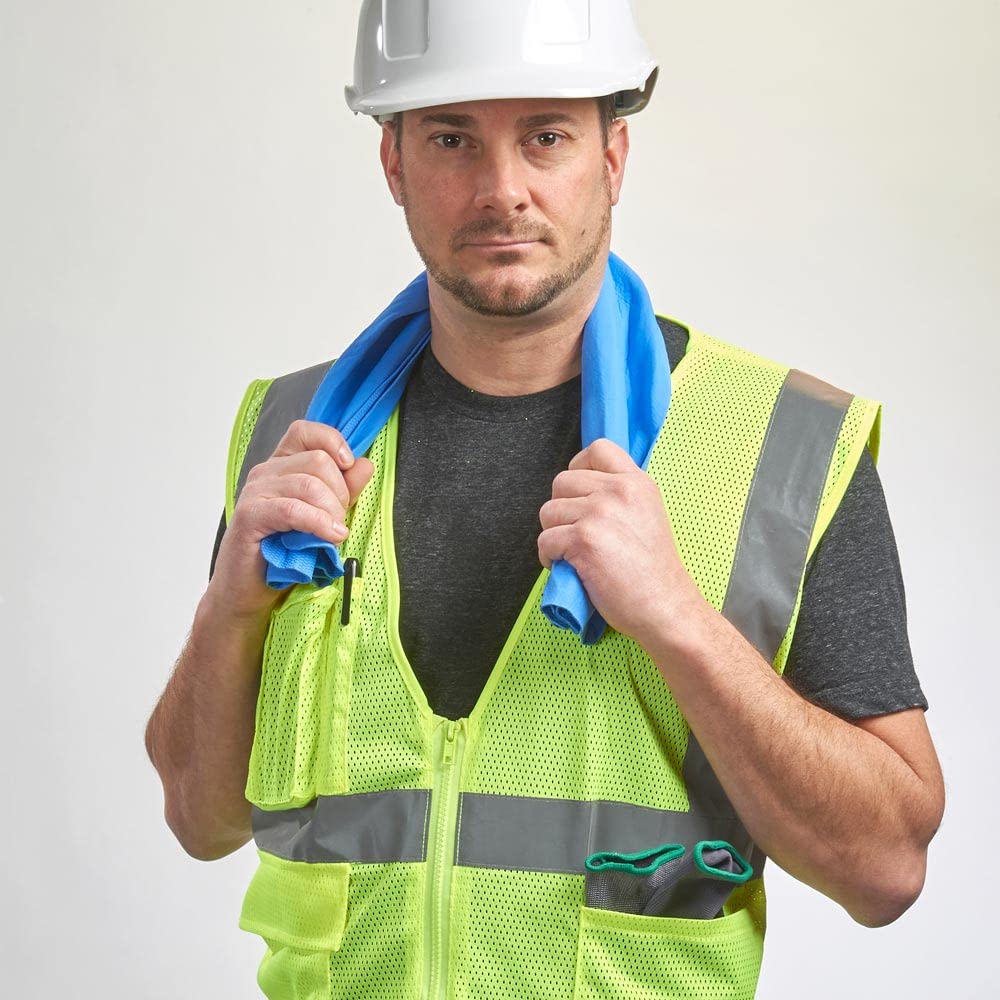 J. J. Keller SAFEGEAR Evaporative Cooling Towel 3-pk. with Storage Container - Made with Super Absorbent PVA Fabric, Machine Washable, Remains Active for Hours