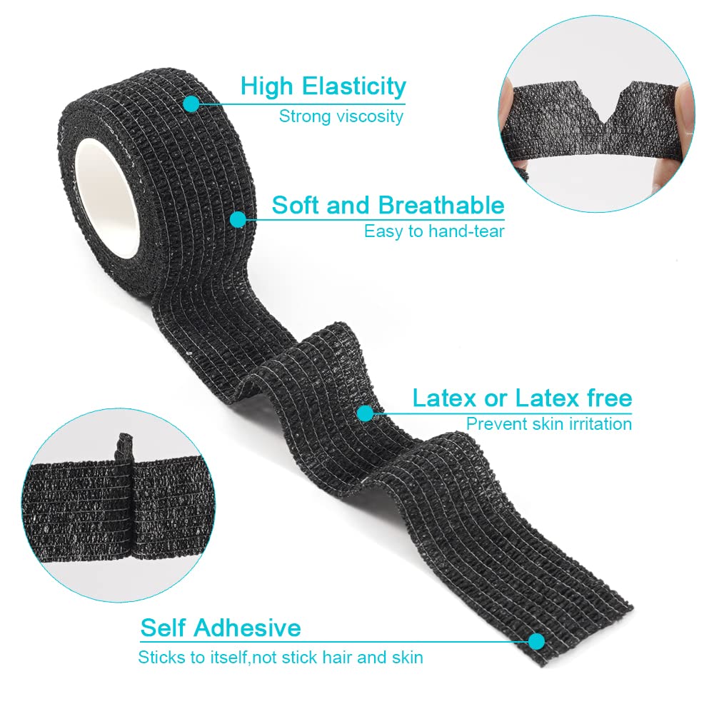 1/6/10PCS Deportes Autoadhesivo Vendaje elástico Envoltura Cinta cohesiva transpirable para lesiones Dedo Muñeca Tobillo-Federación de Rusia, Azul 10 rollos, 10 cm x 4,5 m
