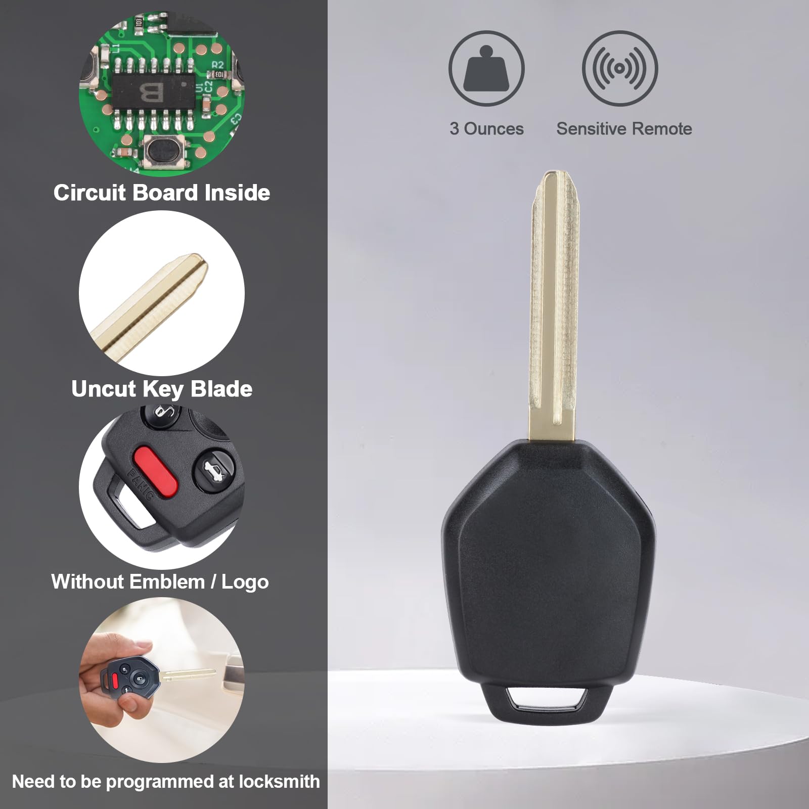 Amazon.com: Keymall Remote Car Head Key Fob Replacement