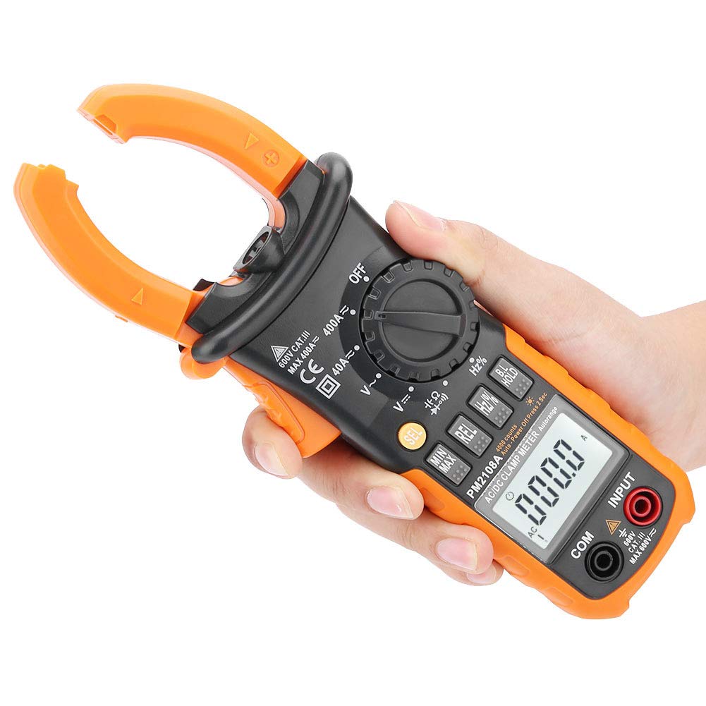 PEAKMETER PM2108A Pinza amperimétrica digital profesional AC DC Tensión Corriente Resistencia Capacidad Frecuencia Instrumento de medición para electricistas Ingenieros Técnicos