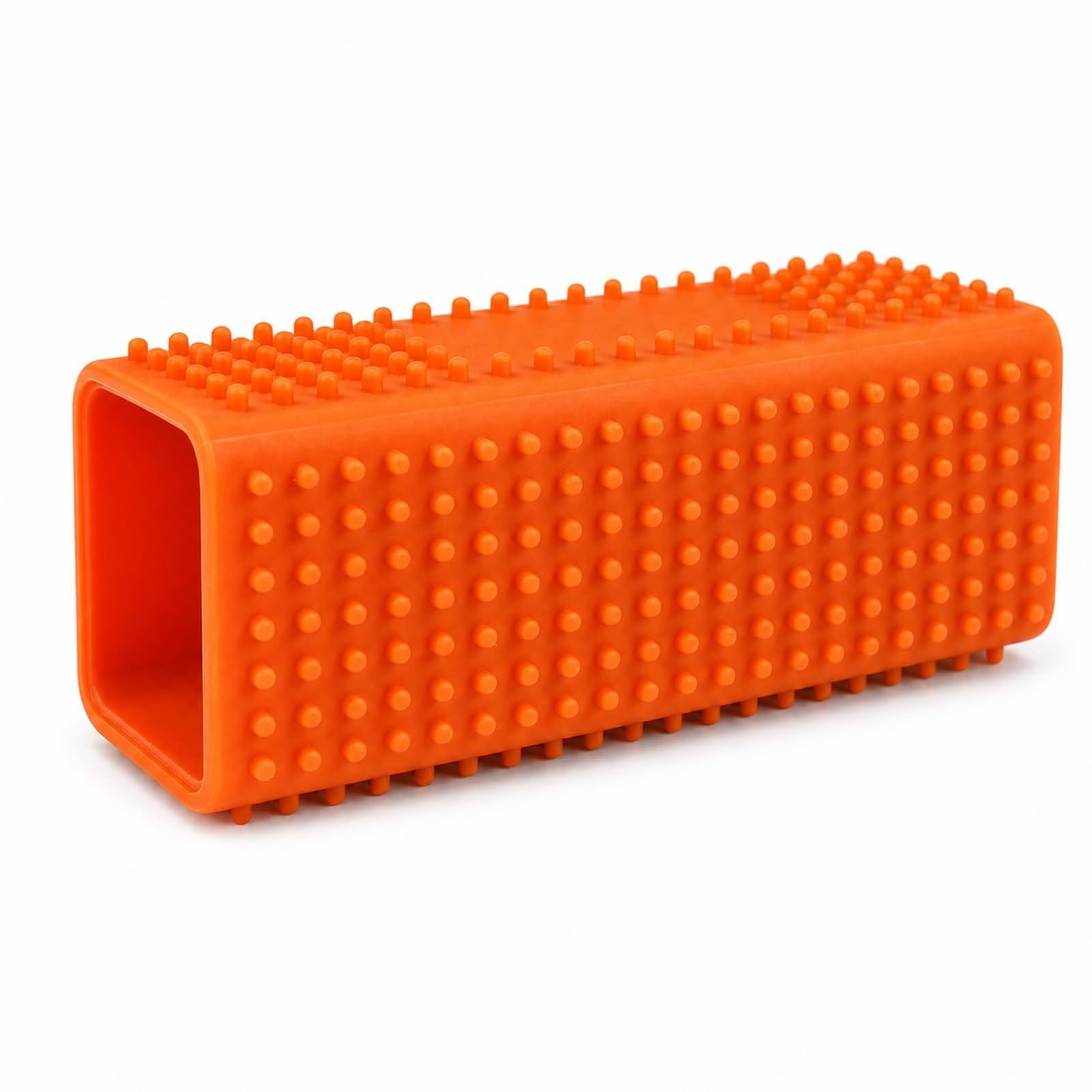 Dog and cat hair removers - Rubber brushes for carpets, sofas, clothes and car seats - Practical animal hair removers (12 x 5 x 5 cm, orange)
