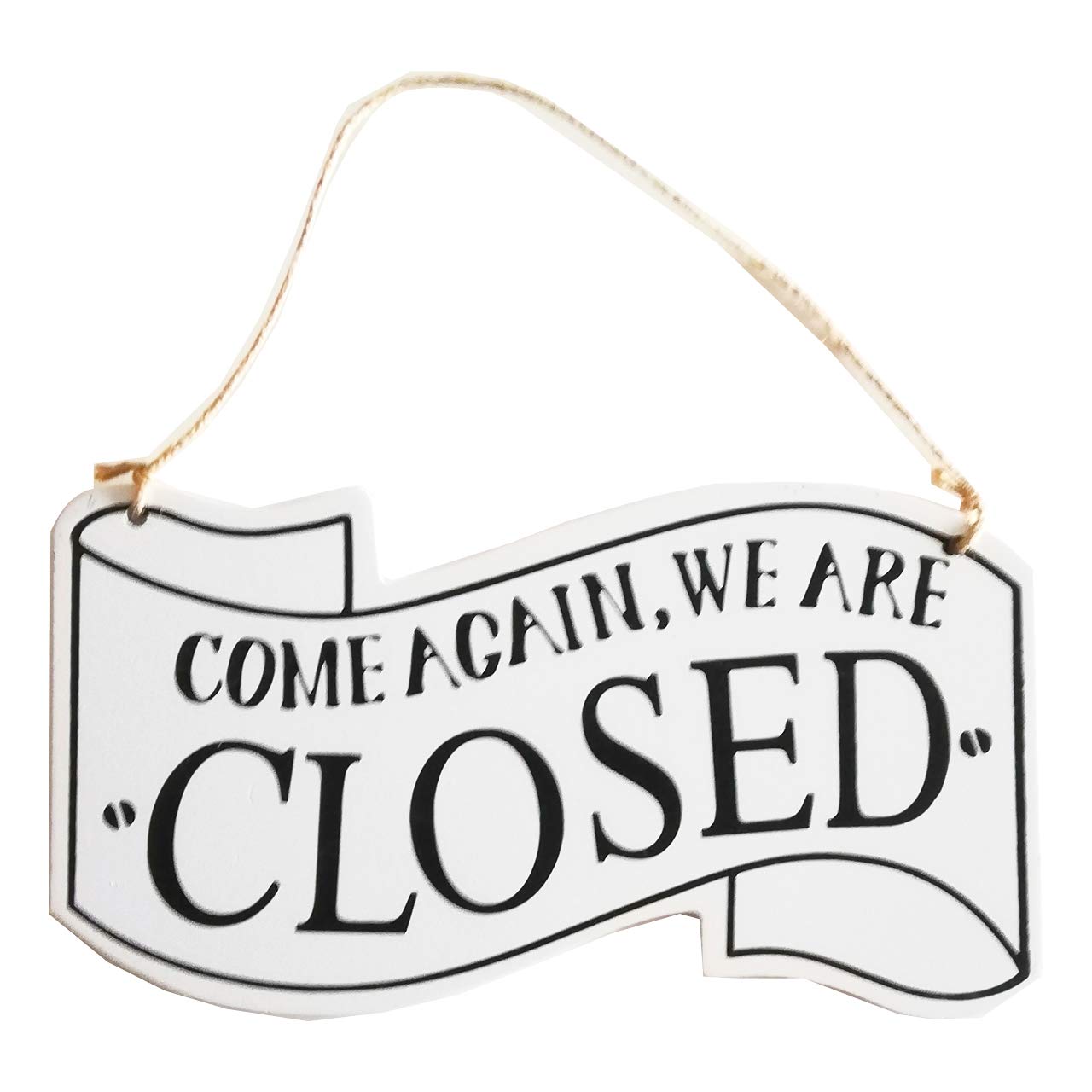 Amazon | ヒロワールドトレード open closed 看板 白色 木製 開店 閉店