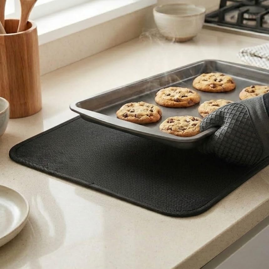 2Pcs Heat Resistant Mat for Air Fryer Fireproof Waterproof Countertop Protector Pad Reusable Multipurpose Appliance Mat for Air Fryer Coffee Maker