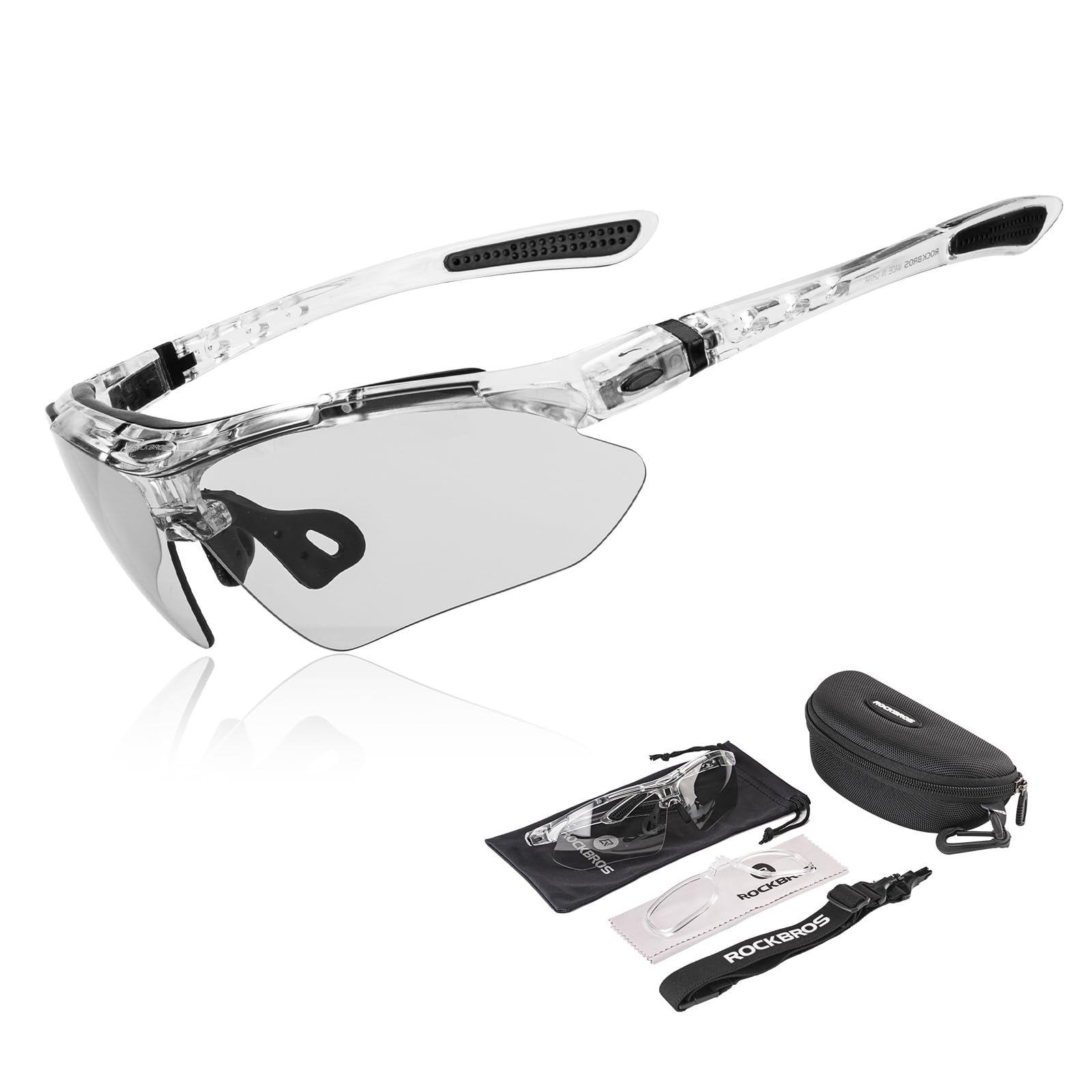 ROCKBROS Gafas Ciclismo para Hombre y Mujer, Gafas de Sol Deportivas Fotocromáticas UV400 Protección para Bicicleta MTB Running Escalada Deportes al Aire Libre