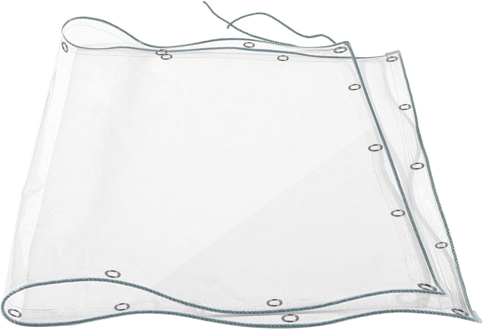 1.8x3m Transparent PVC Waterproof Tarpaulin Cloth with Eyelets,100% Marine Grade Heavy Duty Clear Vinyl Tarp - Water,UV-Ray,Dustproof,Tear and Cold Weather Resistant Cover