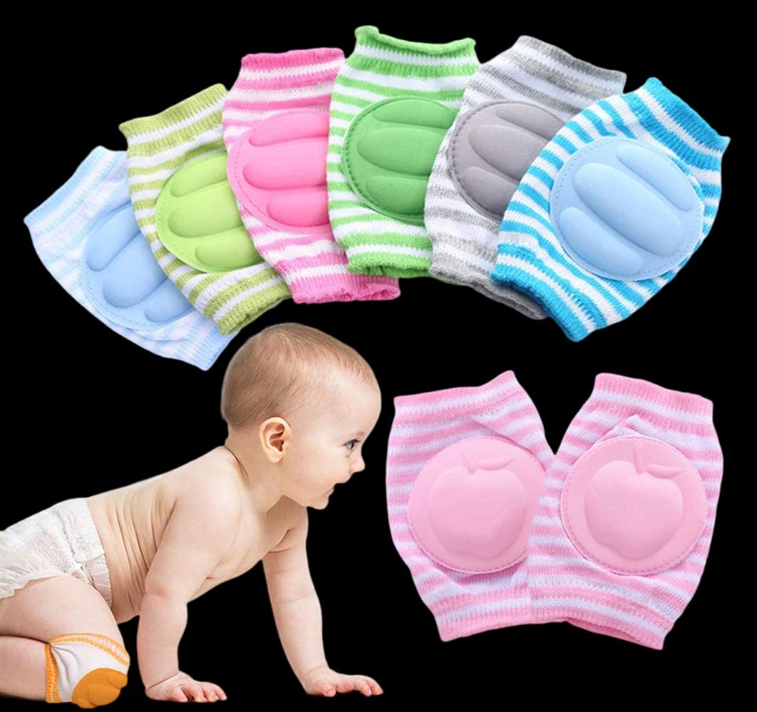 PRSTI Baby Knee & Elbow Guard/pad for Crawling, Toddlers, Infant, Girl, Boys, Safety Protector Comfortable Cap for Leg and Hand Ideal for 6-12 Months Babies.(Set of 2 Pair,Multicolor)