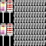 Lenwen 200 recipientes de plástico transparentes con tapas y palos, forma redonda, postre crema para boda, baby shower, fiesta de cumpleaños