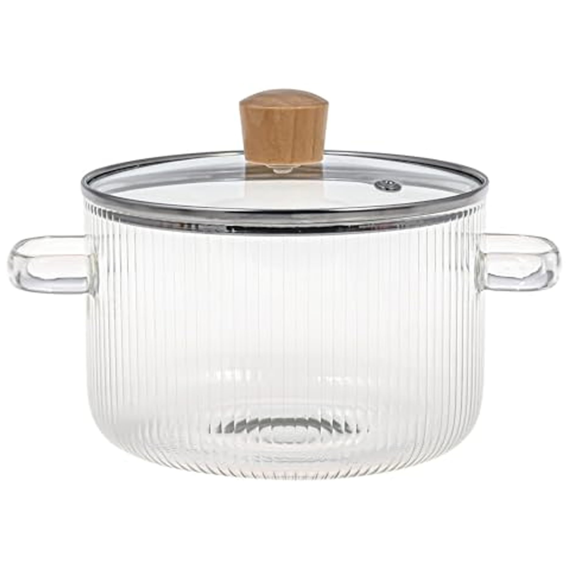 Marmite en verre pour soupe et lait, casserole transparente pour une cuisine saine