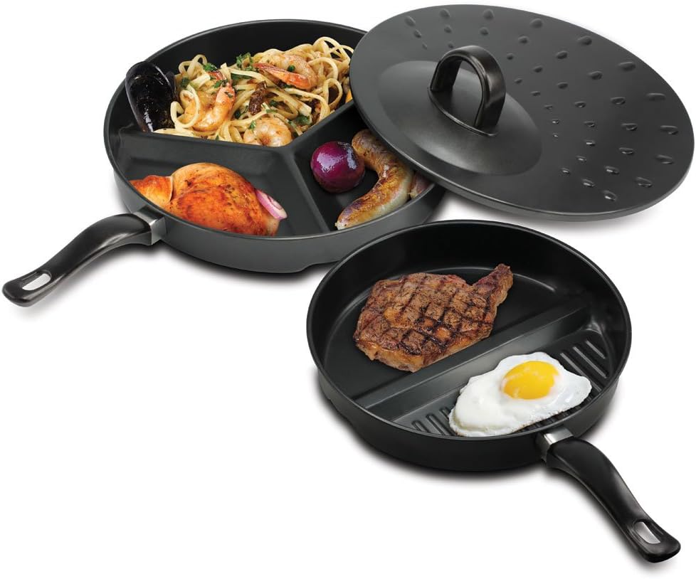 2 X Pan Set with Dividers and Ventilated pan Cover
