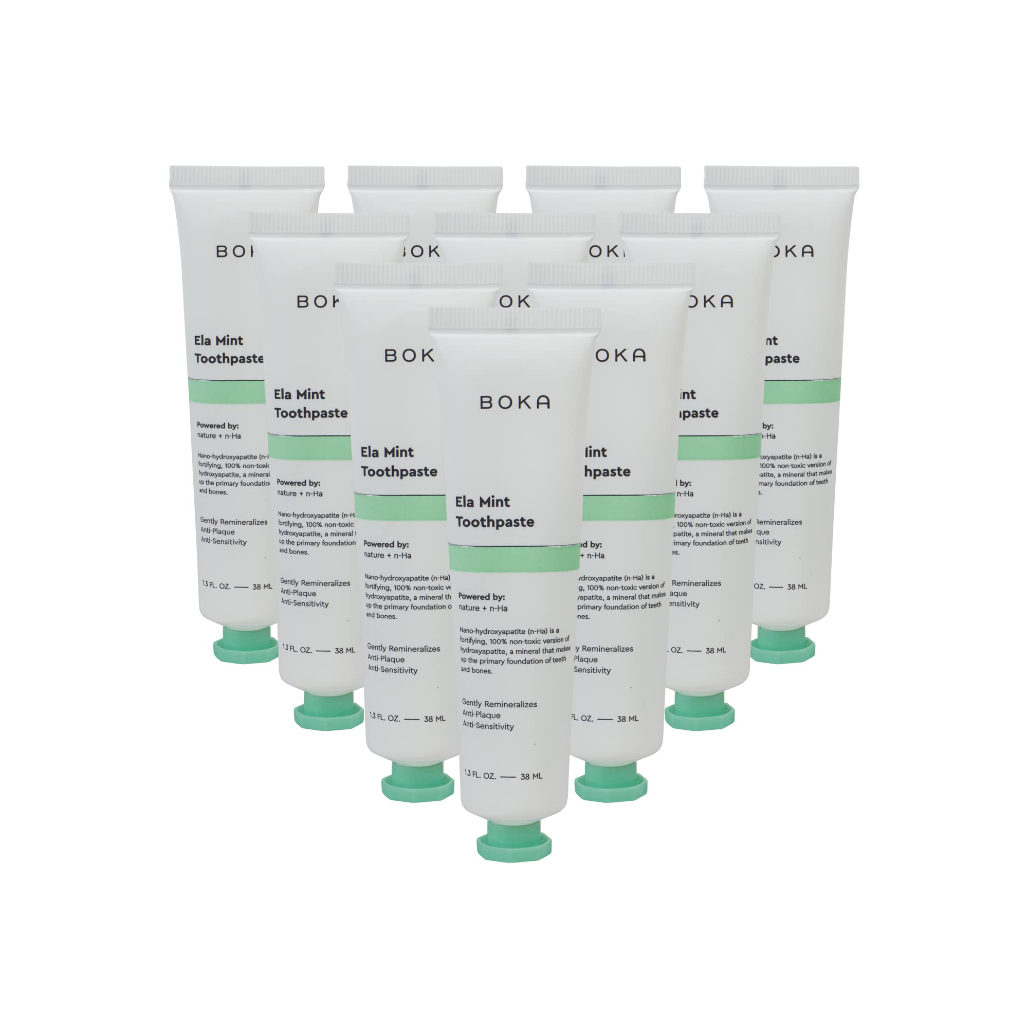 Boka Ela Mint Natural Toothpaste Nano-Hydroxyapatite for Remineralizing Sensitivity and Whitening Fluoride-Free Dentist Recommended for Kids and Adults