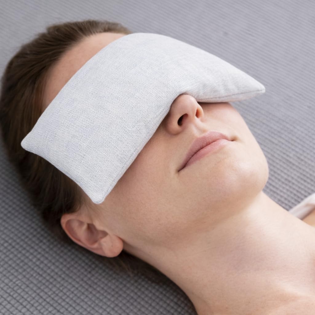Pack 4 Almohadas para Ojos con Lavanda para Yoga – Core Set | Pack de 4 sacos de semillas para ojos en algodón, con arroz y flor de lavanda para yoga, savasana y estudios.