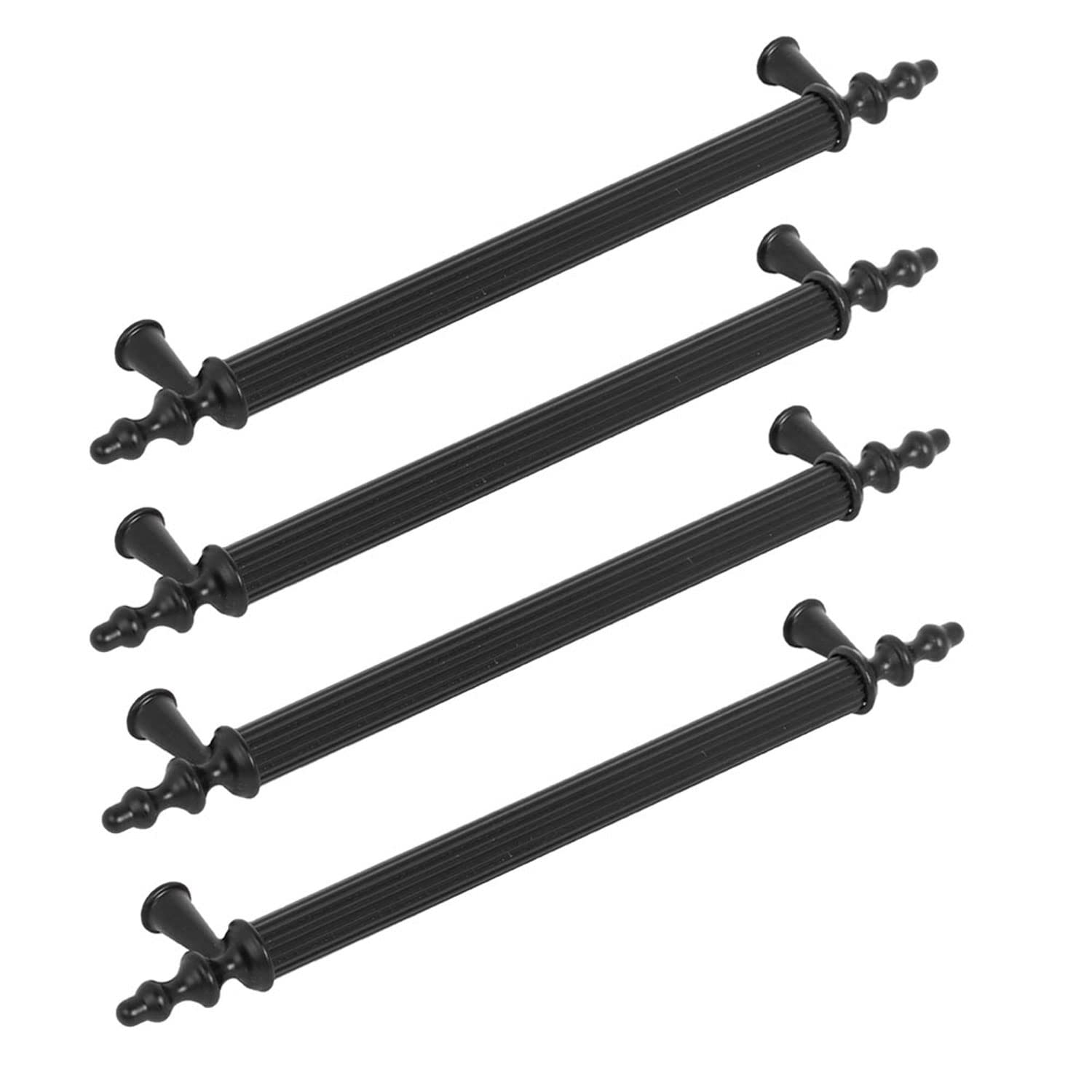 Badem10 Ovacık Çekmece Dolap Kapak Kulpu Kulbu Siyah Metal Kulp 96 mm (4 ADET)