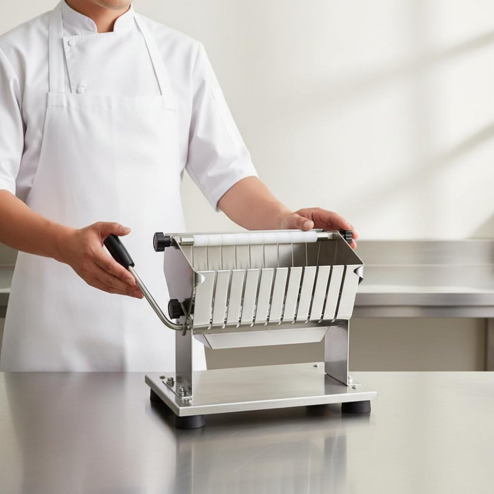 Affettatrice Spessore Regolabile Attrezzatura da Cucina Commerciale Alta Efficienza Macchinario Professionale per Ristoranti, 18mm
