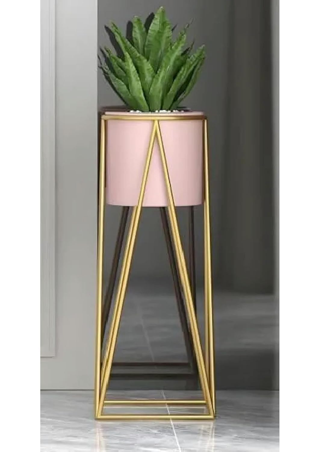 CHROMIX® Modern Metal Floor Flower Plant Stand, Mid Century Planter Stand For Patio, Living Room, Bedroom, Office, Restaurant, Display Plant Stand Tall Indoor Plant With Planter Pot | Pink (B0D6YSD119) Amazon Price History, Amazon Price Tracker