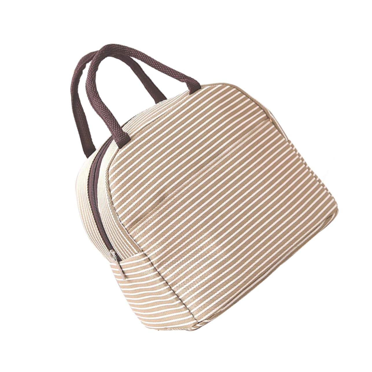 Cabilock 2 Piezas Bolso De Almuerzo De Algodón Perlado Y Más Fresco Beige