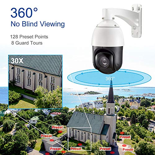 Eversecu 2Mp Auto-Cruise Ptz Security Camera 20X Optical Zoom Hd 4-In-1 Tvi/Ahd/Cvi/Cvbs Video Surveillance- Pattern Scan, Waterproof, Night Vision, Coaxial Wired High Speed Dome Cctv Camera #TOP2